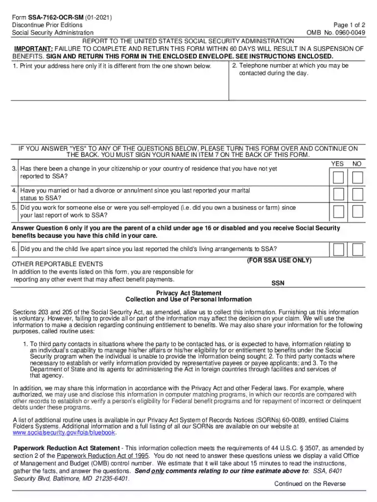 form ssa 623 ocr sm Preview on Page 1