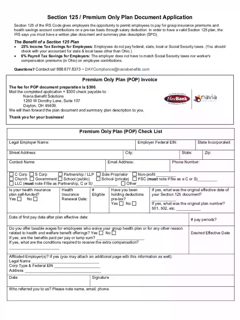 section 125 plan Preview on Page 1
