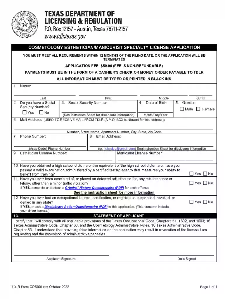 CosmetologyDepartment of State - NY Preview on Page 1