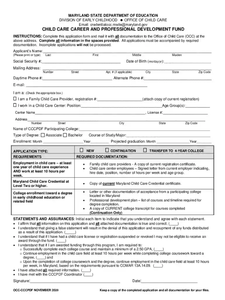 child care career and professional development fund Preview on Page 1