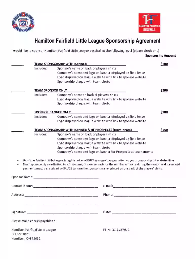 Hamilton Fairfield Little League Preview on Page 1