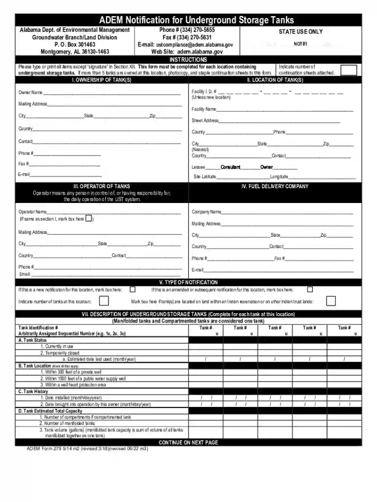 adem ust ullage tank tightness test report form Preview on Page 1
