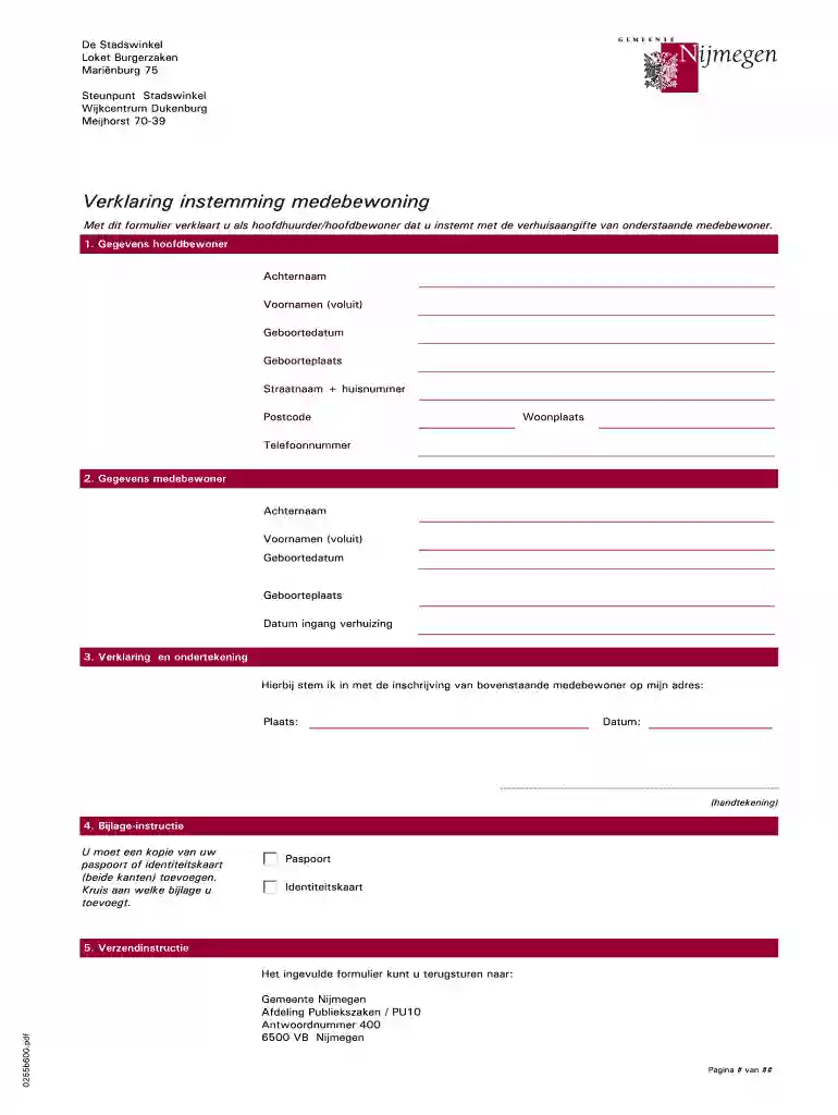 instemming form Preview on Page 1