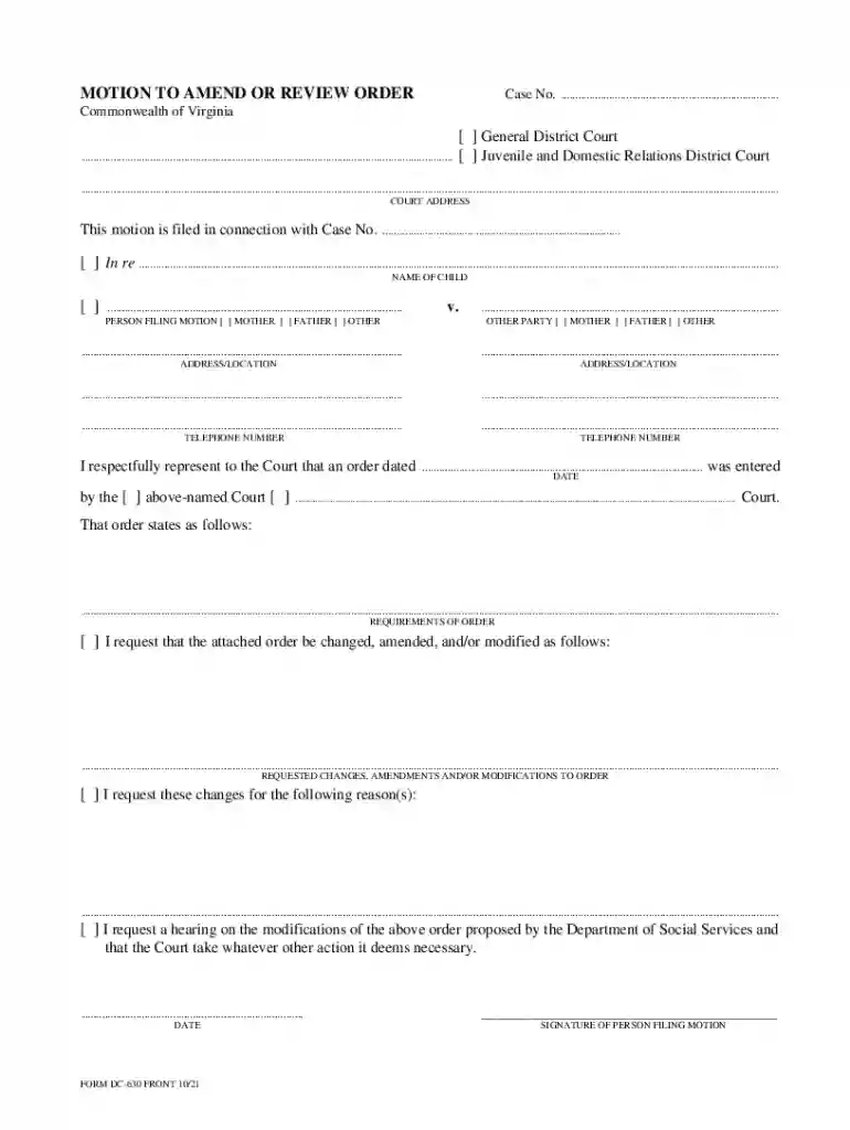 form dc 630 Preview on Page 1
