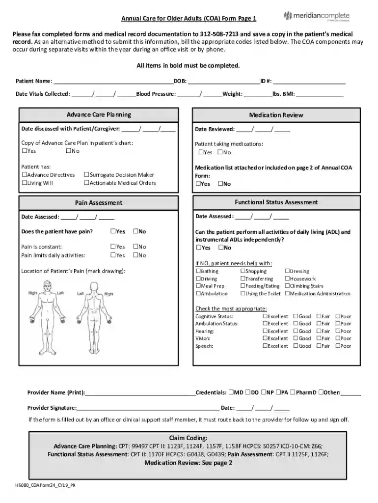 coa form Preview on Page 1