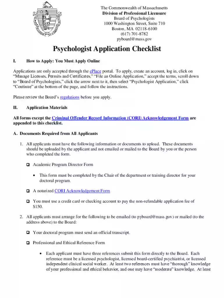 Psychology - Pa Department of State Preview on Page 1