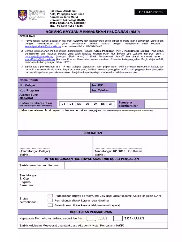 unit hal ehwal pelajar (hep) fspu - Kolej Pengajian Alam Bina Preview on Page 1