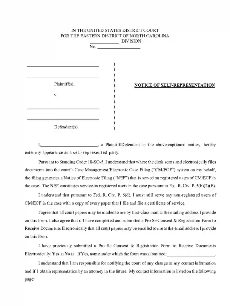 north carolina notice Preview on Page 1