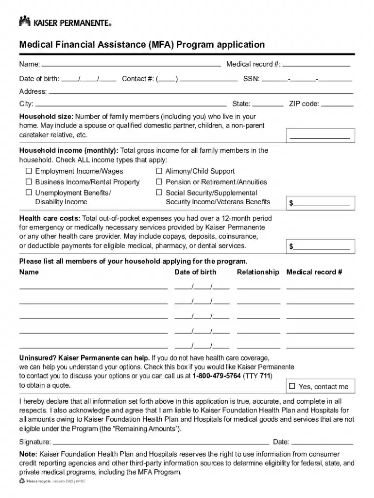 kp org mfa application Preview on Page 1