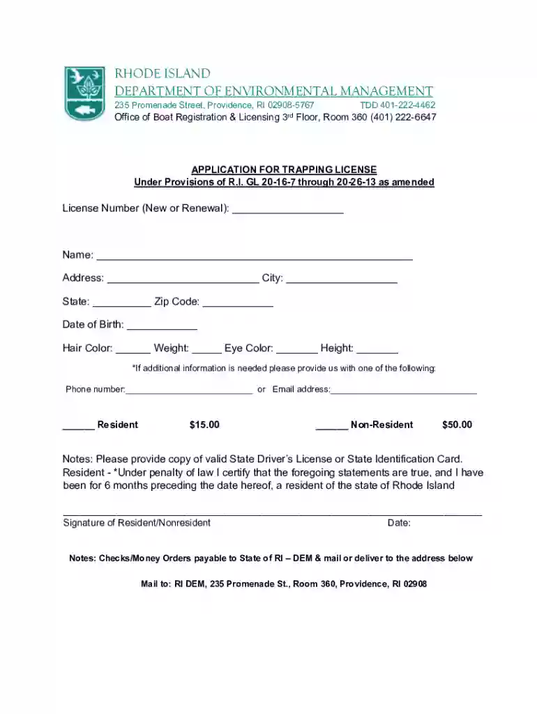 Get Dem Boat Registration Ri Form Preview on Page 1