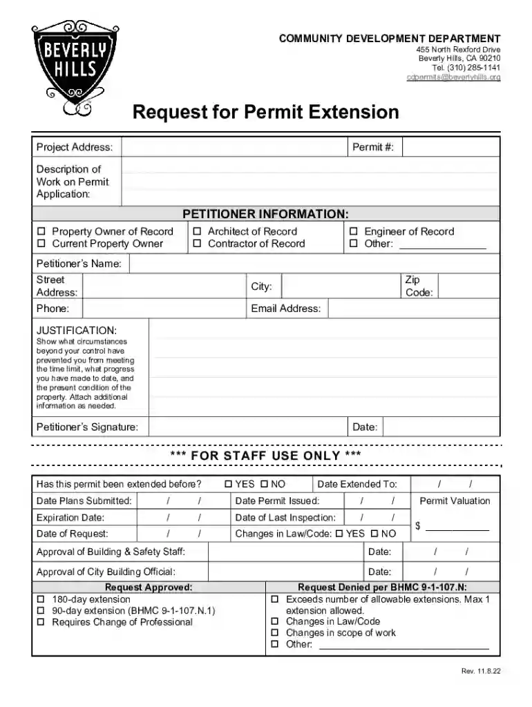 community request permit extension city Preview on Page 1