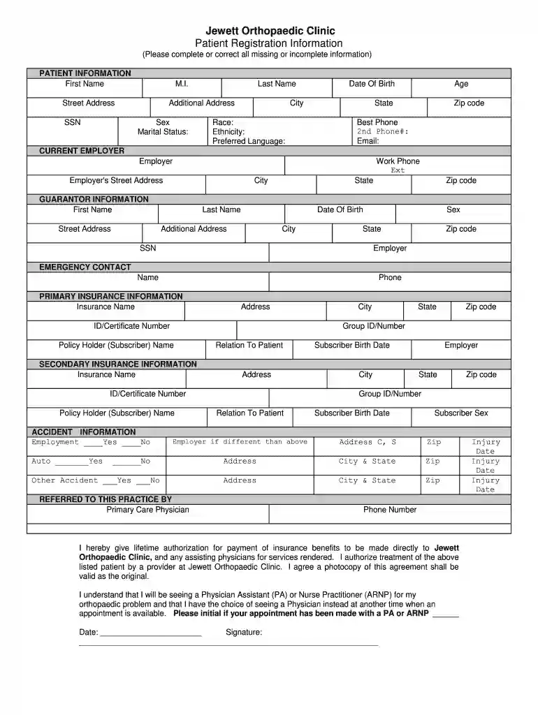 jewett orthopedic walk in clinic hours Preview on Page 1
