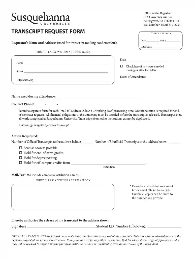 course catalog susquehanna university Preview on Page 1