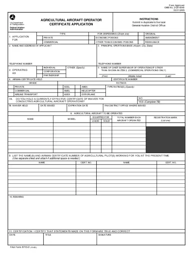 faa form 8710 3 instructions Preview on Page 1