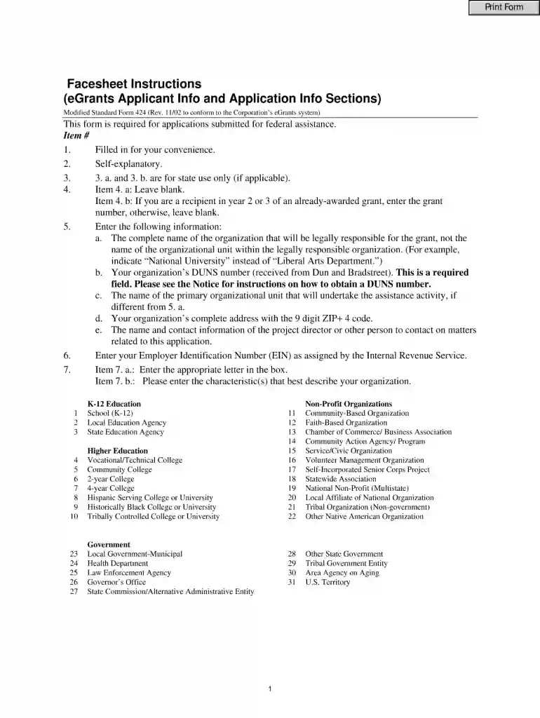 egrants application form pdf Preview on Page 1