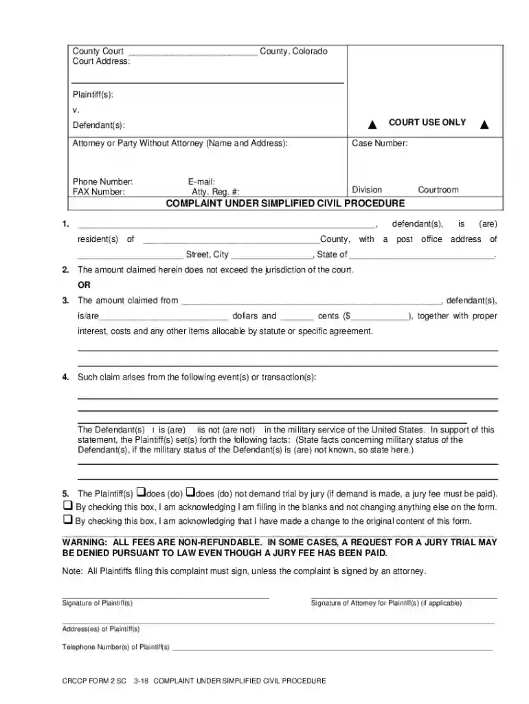 answer under simplified civil procedure Preview on Page 1