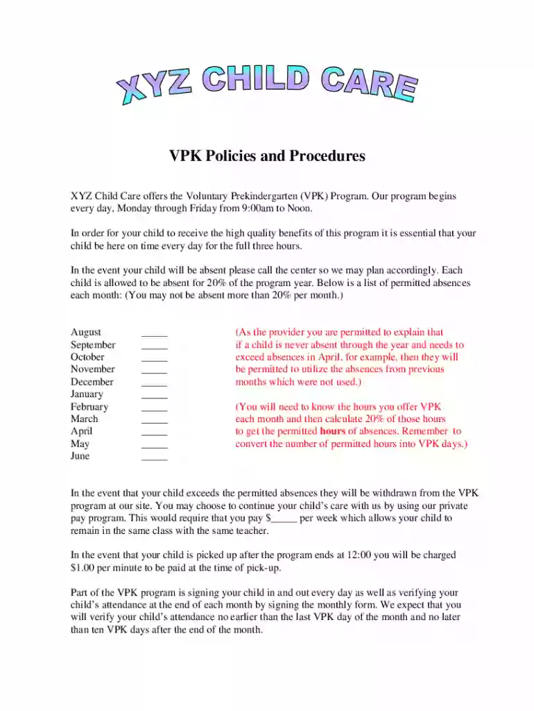 Sample Attendance Policy 2 - absences per month doc Preview on Page 1