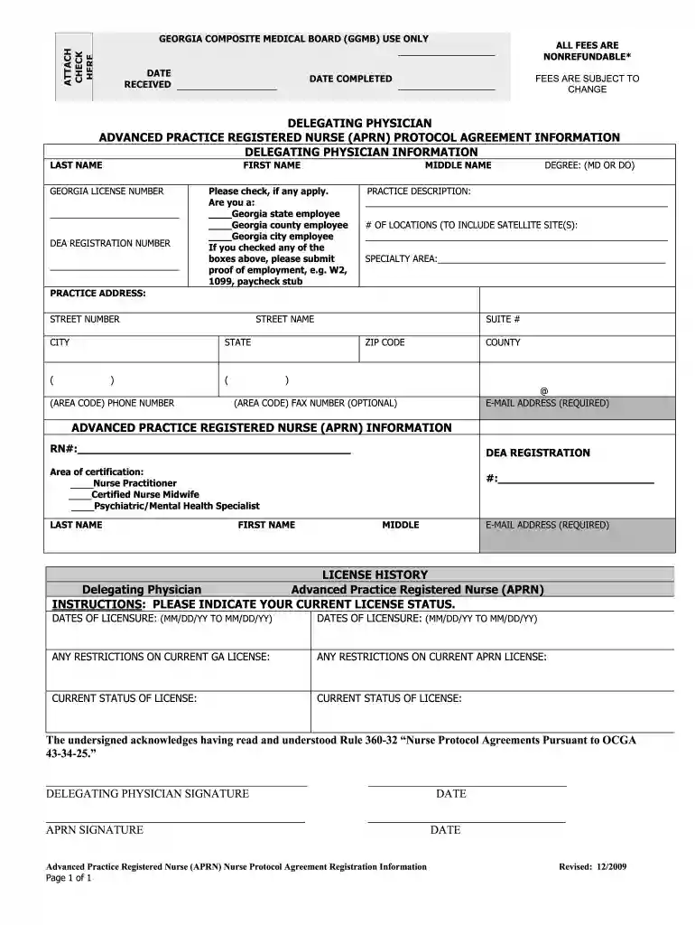 georgia nurse practitioner supervising physician Preview on Page 1