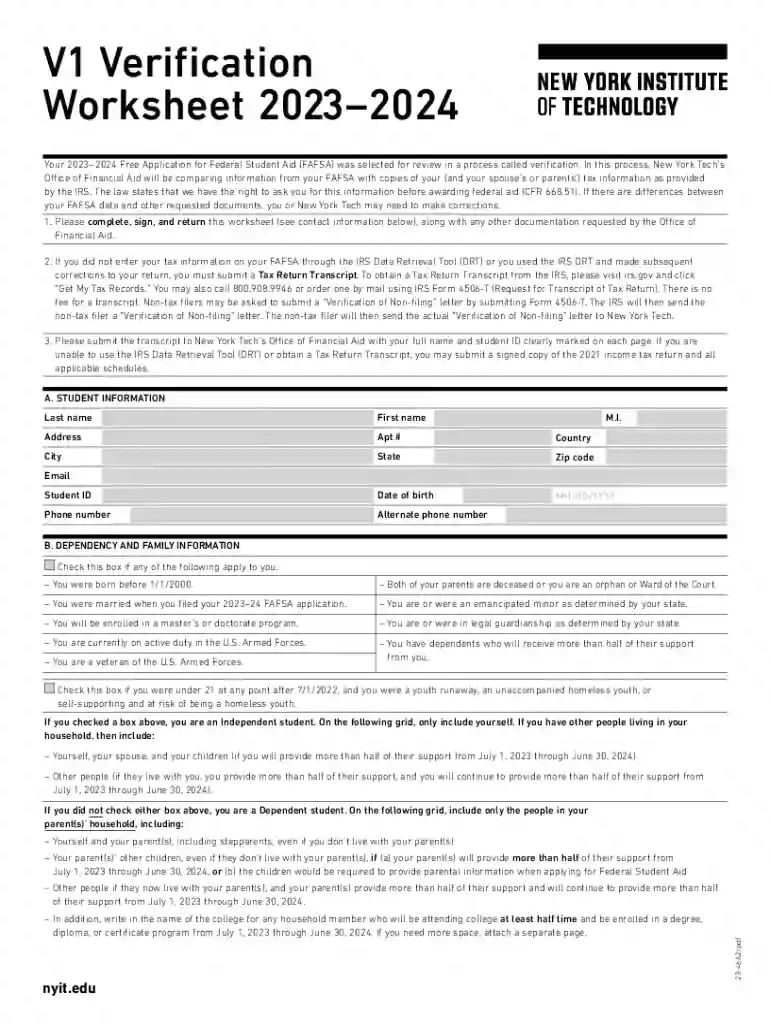 v1 verification worksheet Preview on Page 1