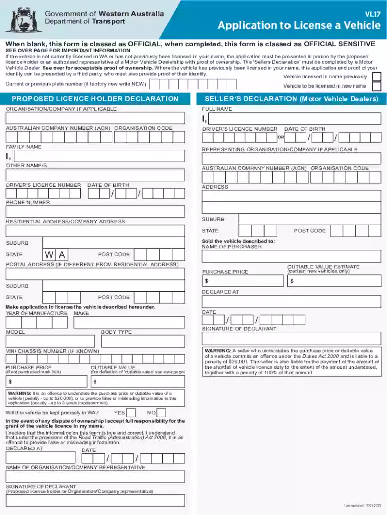 vl17 form Preview on Page 1