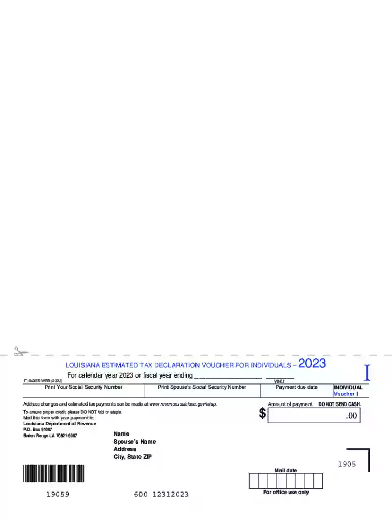 louisiana estimated tax form Preview on Page 1