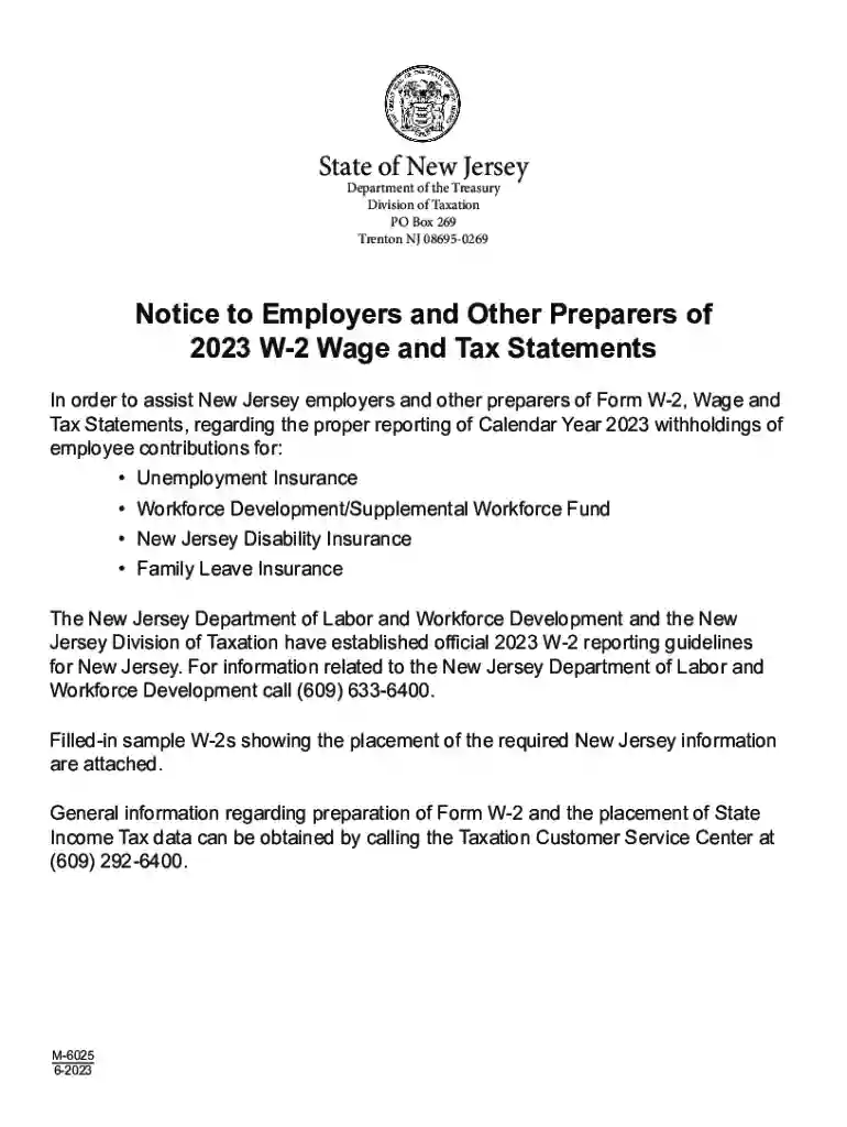 new jersey w2 tax Preview on Page 1