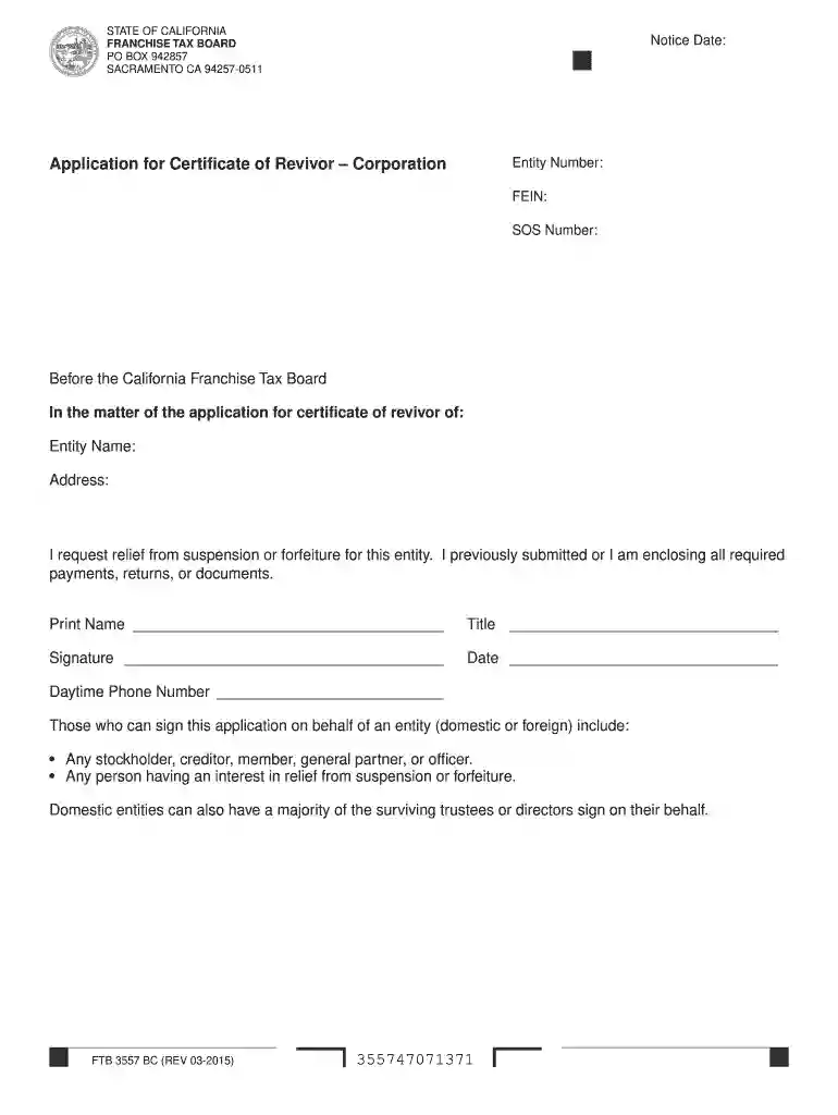 form 3557 Preview on Page 1