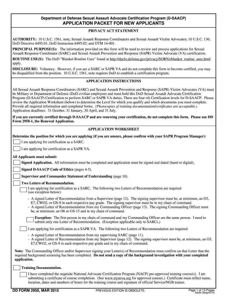dd 2950 Preview on Page 1