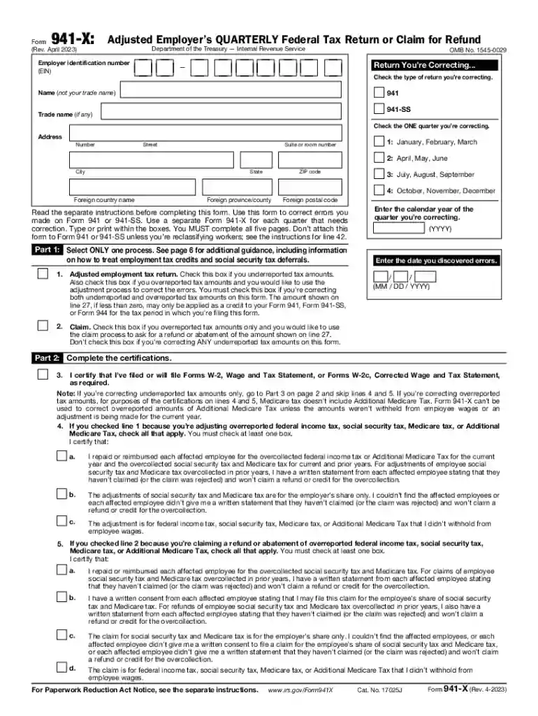 federal form 941 for 2023 Preview on Page 1