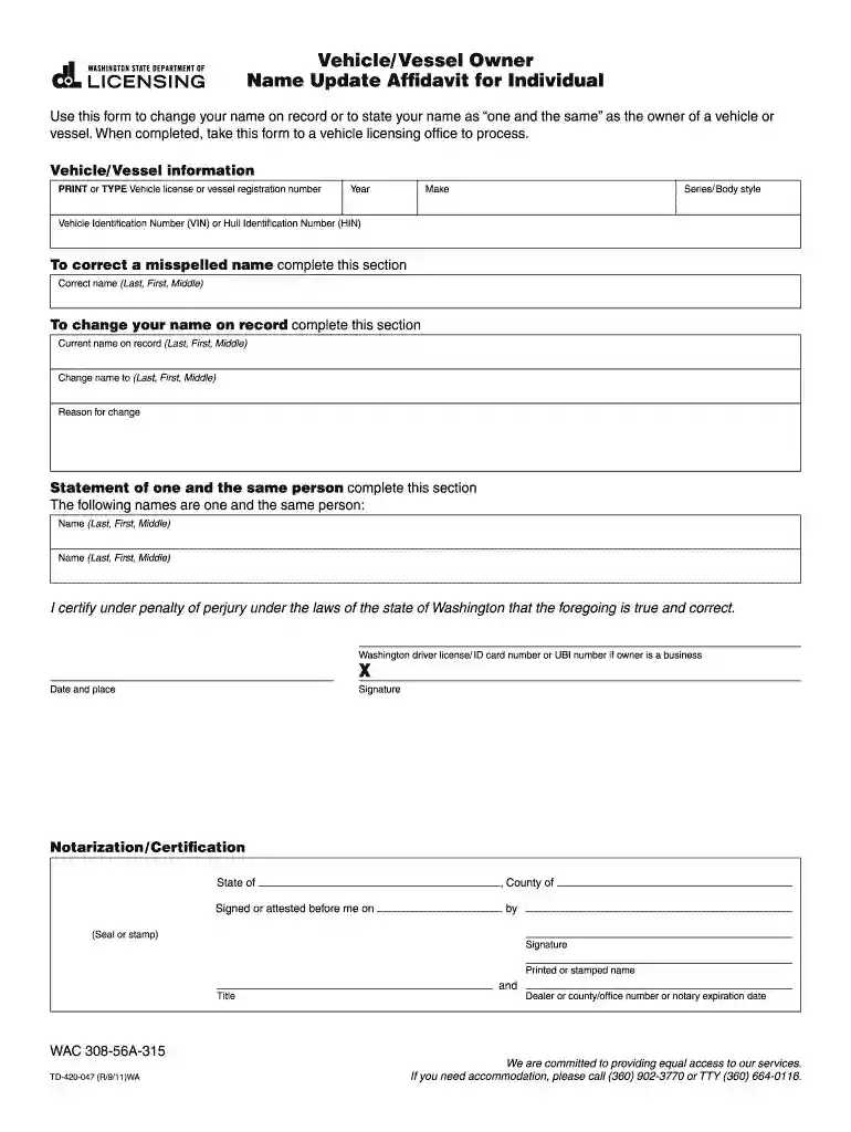 boat title transfer washington state Preview on Page 1