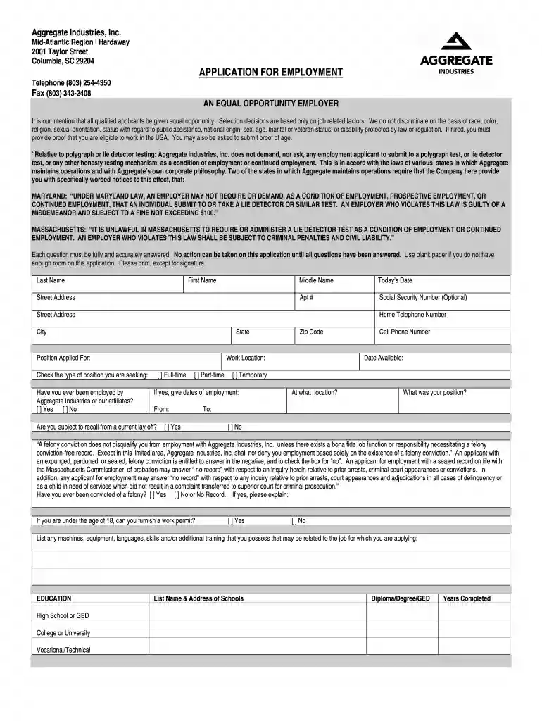 aggregate industries Preview on Page 1