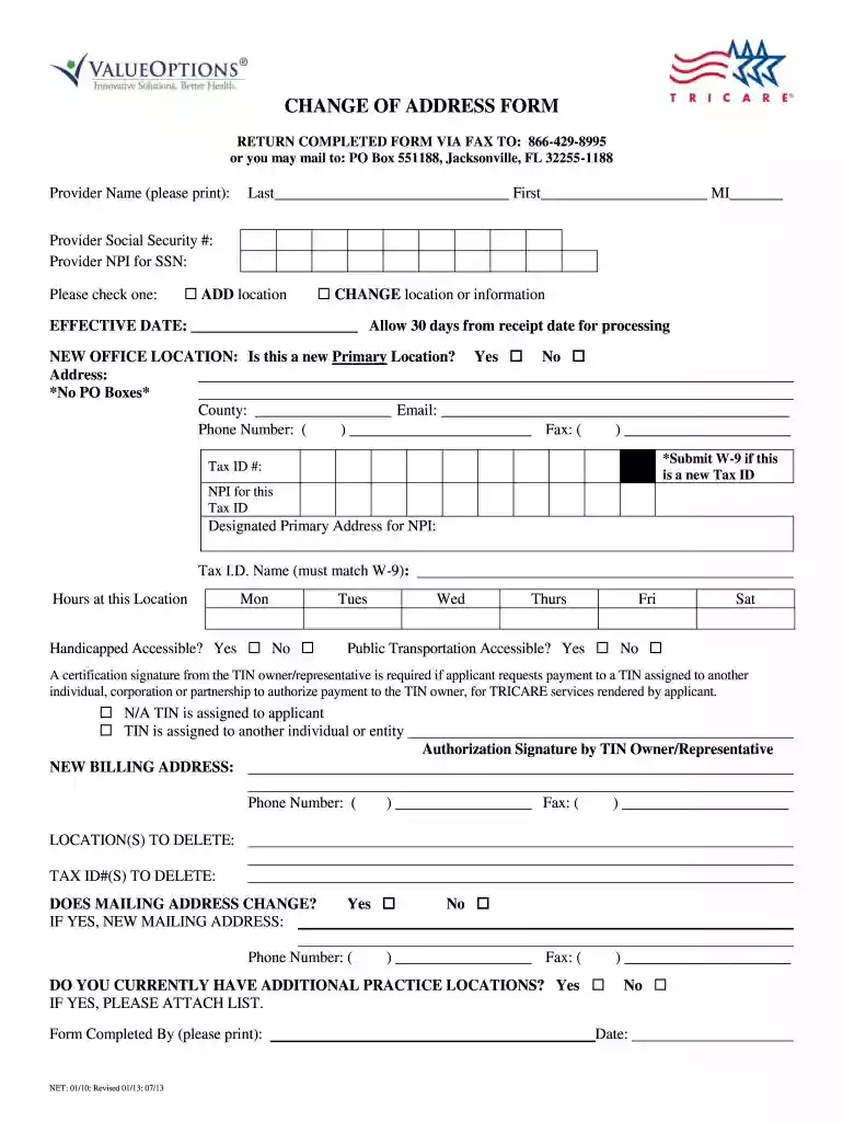 humana change of address Preview on Page 1