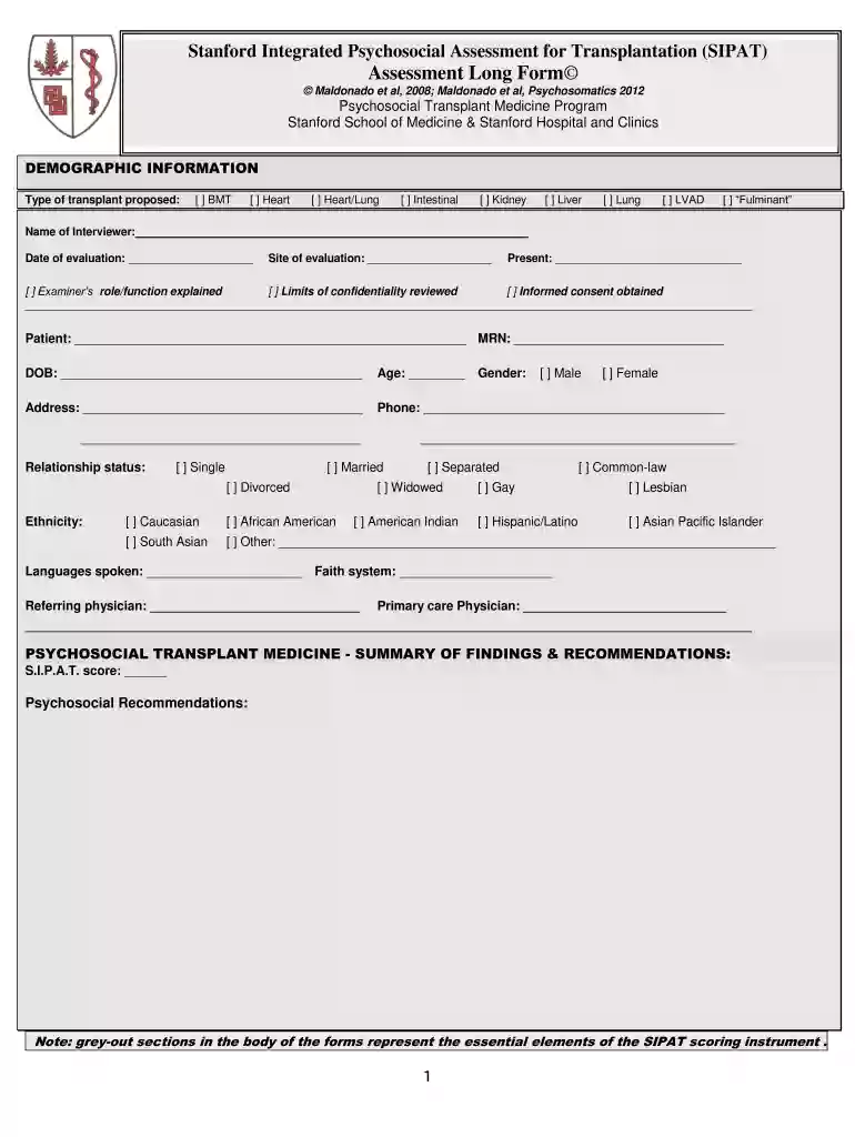 sipat form Preview on Page 1