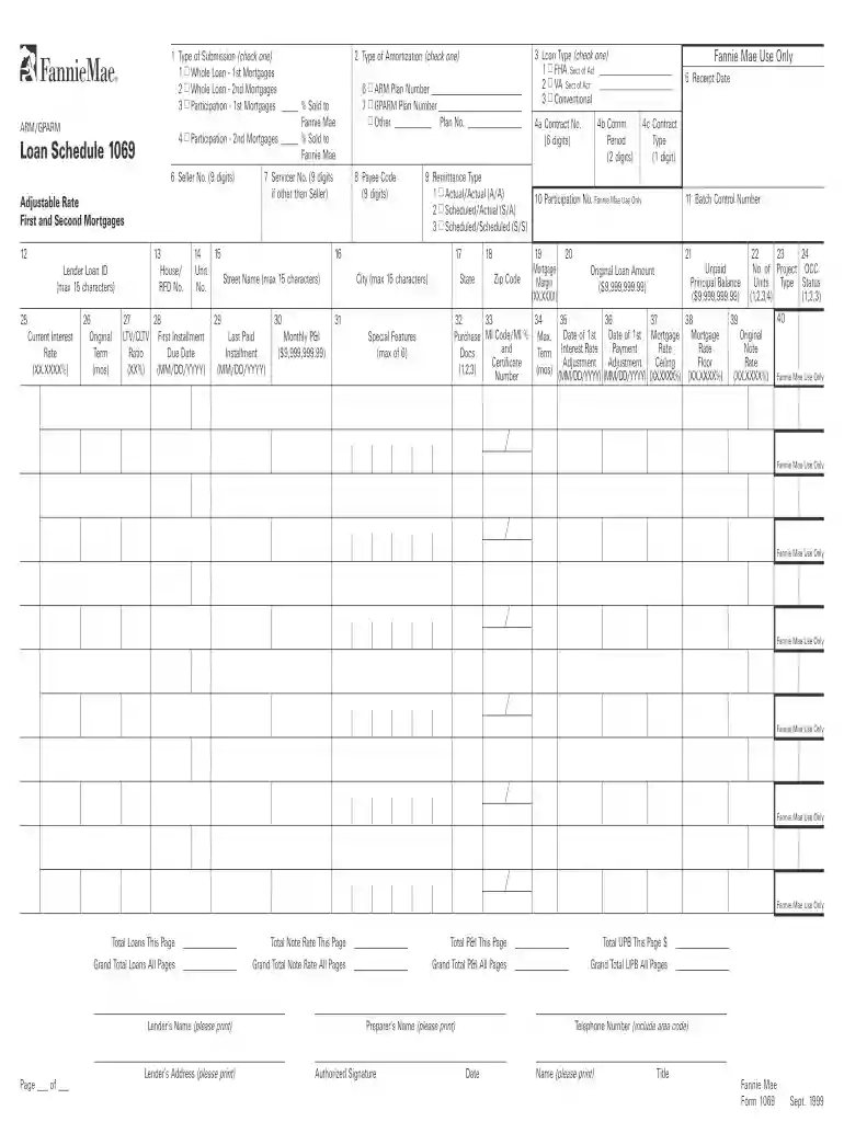 form 1069 Preview on Page 1