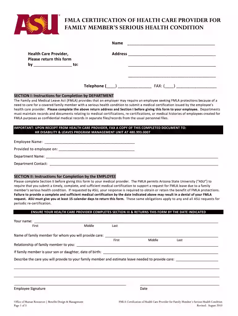 fmla paperwork Preview on Page 1