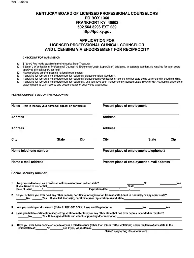 lpca application ky Preview on Page 1