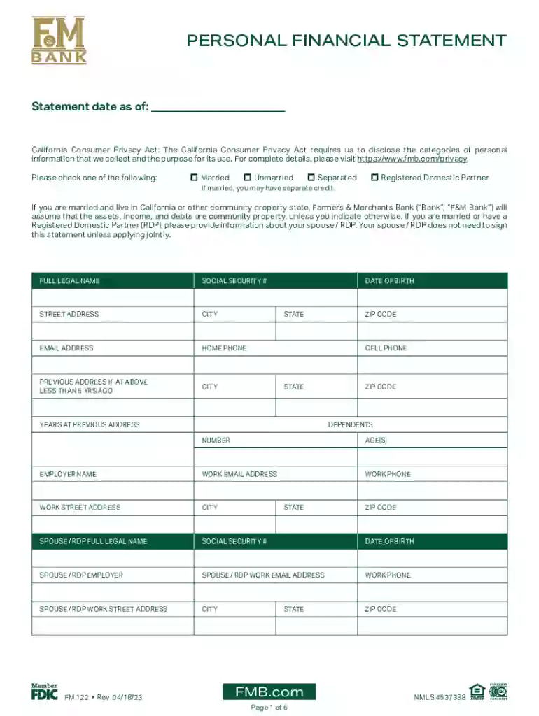 CALIFORNIA CONSUMER PRIVACY STATEMENT Preview on Page 1