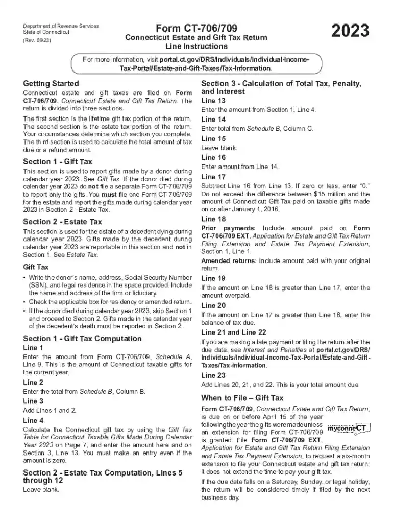Connecticut Estate and Gift Tax Return Preview on Page 1