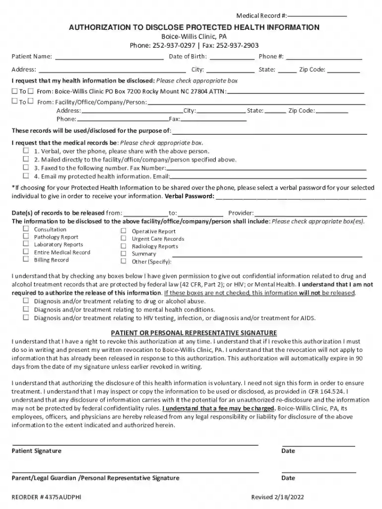 Medical RecordsLouisiana Healthcare Connections Preview on Page 1