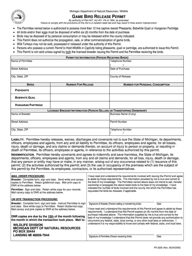 releasing pheasants on your property Preview on Page 1