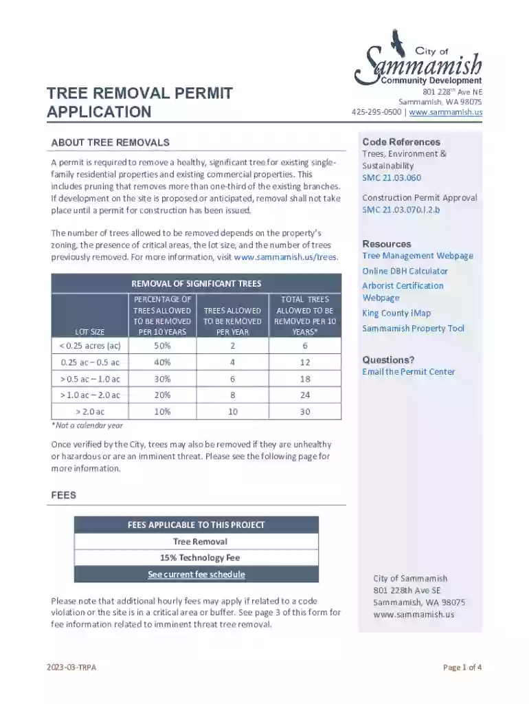 sammamish tree removal permit Preview on Page 1