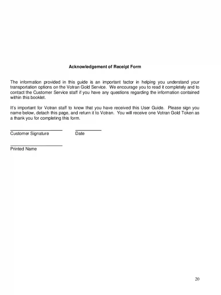 votran gold application Preview on Page 1