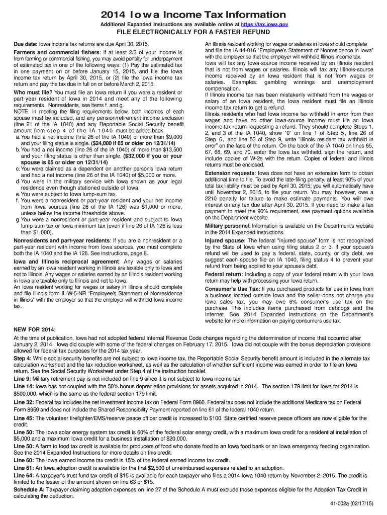 2013 tax forms for ia Preview on Page 1