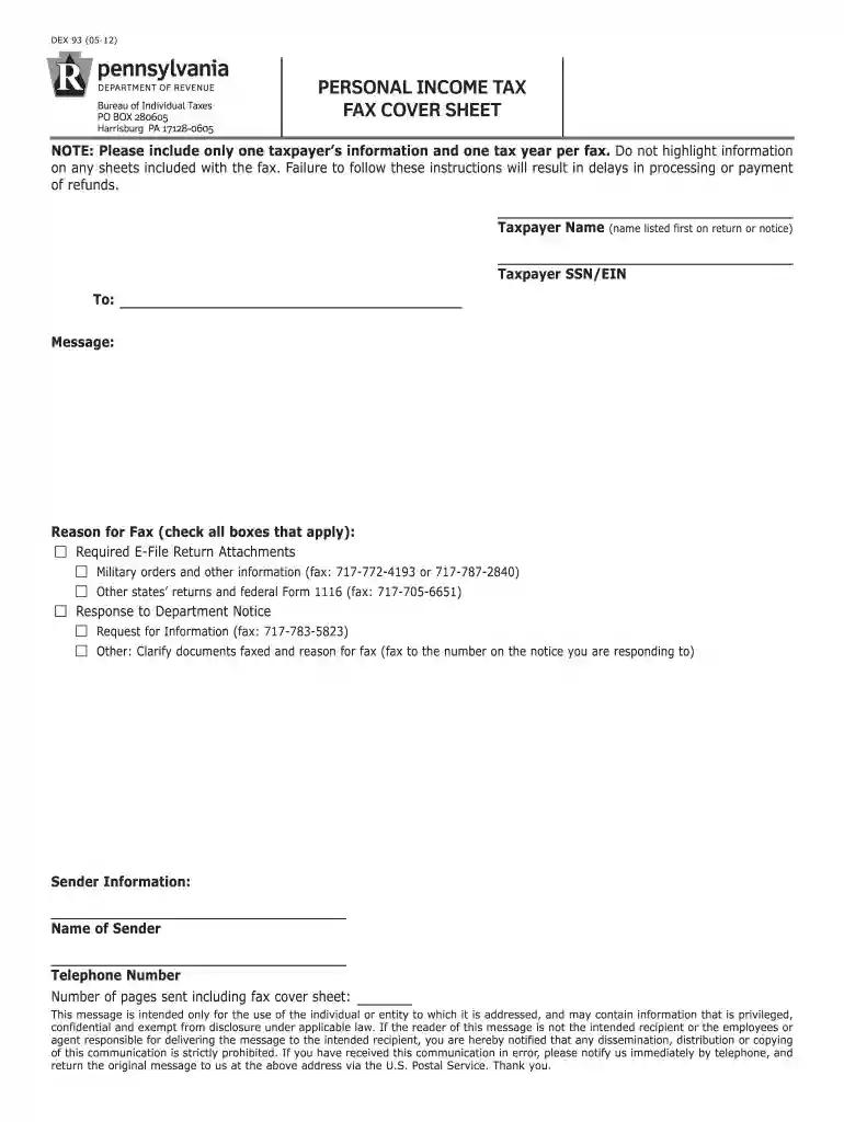 dex 93 form Preview on Page 1