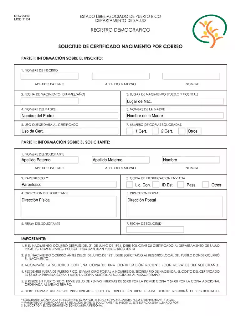 registro demografico Preview on Page 1