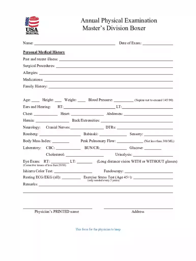 boxing annual masters physical examination results editpdf Preview on Page 1