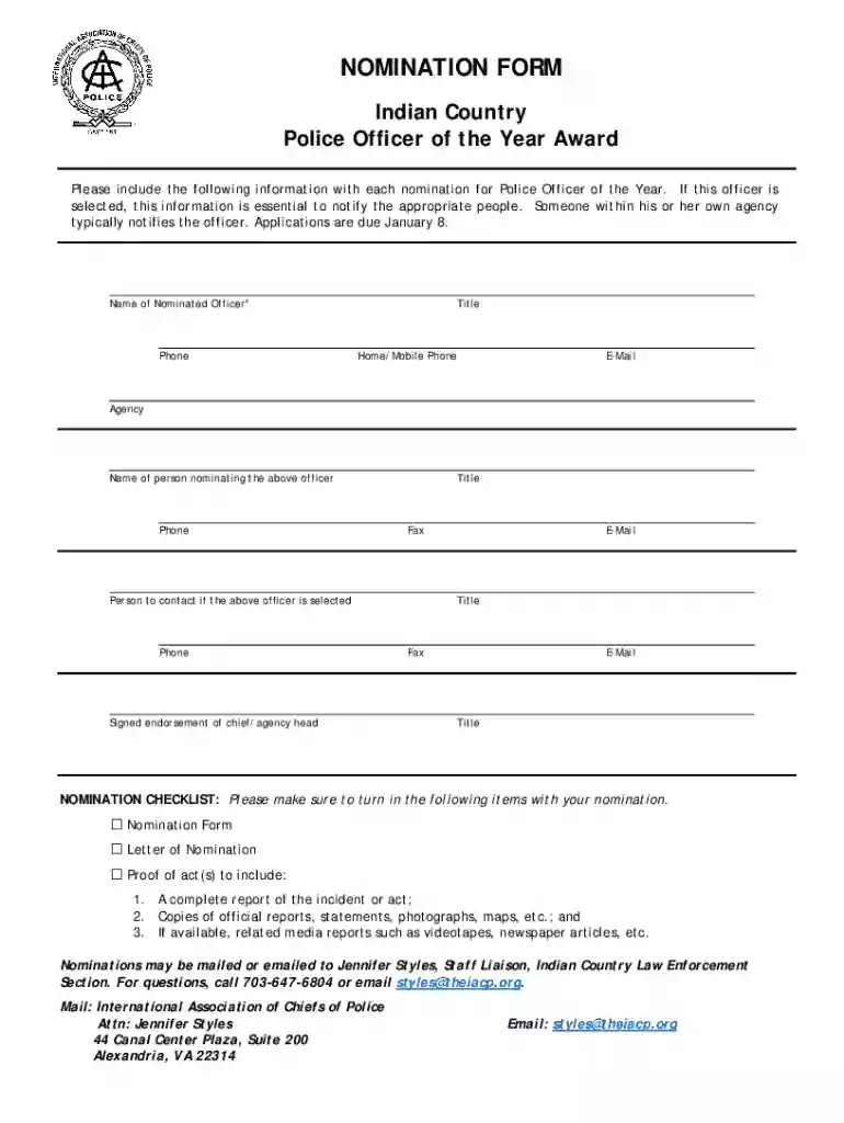 Indian Country Police Officer of the Year Award Preview on Page 1