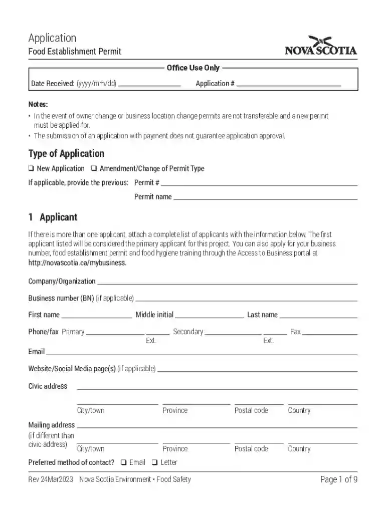 apply for food permit online Preview on Page 1