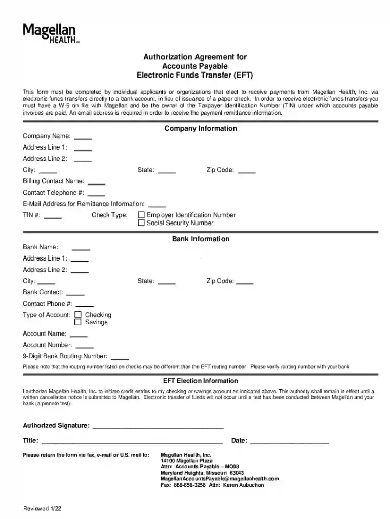 magellan eft enrollment Preview on Page 1