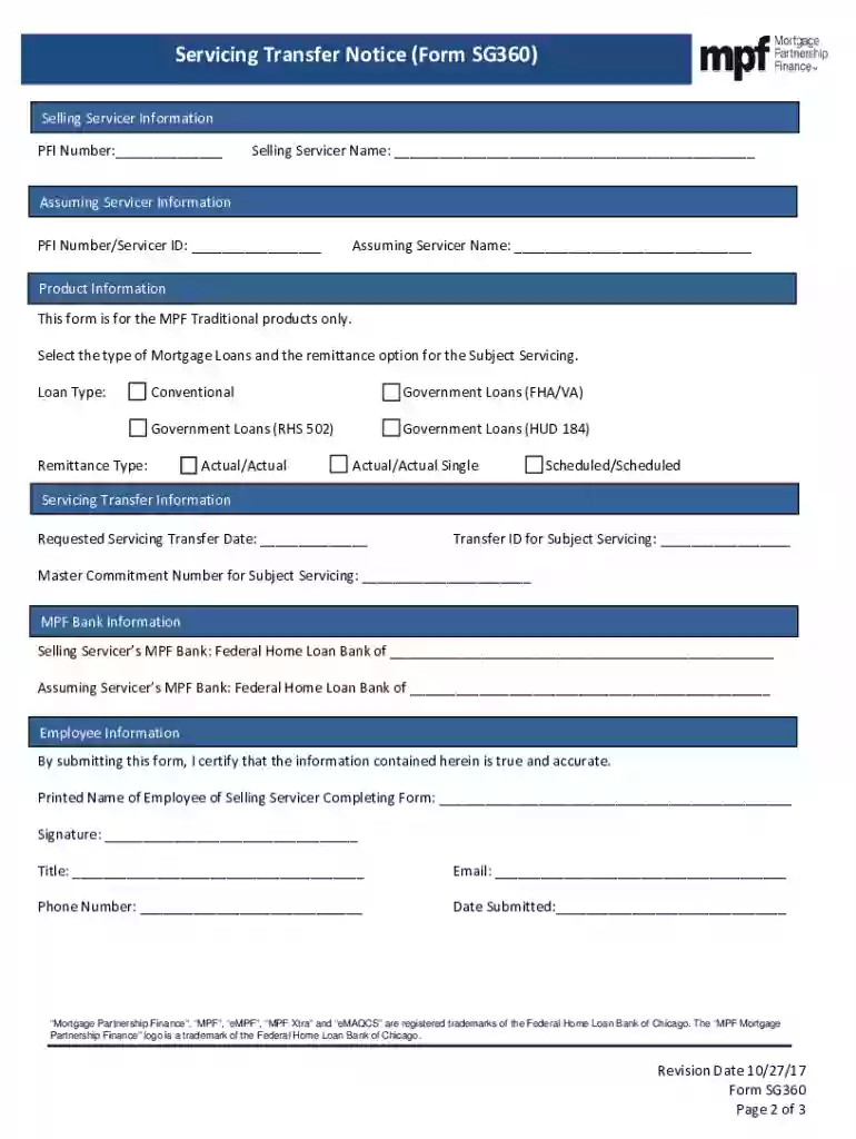 form-sg360-servicing-transfer-notice Preview on Page 1